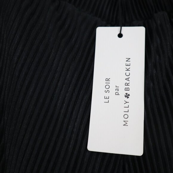 Molly Bracken Le Soir Amelie Pants Womens L Black Minimalist Mod Avant-Garde NWT - Picture 6 of 9